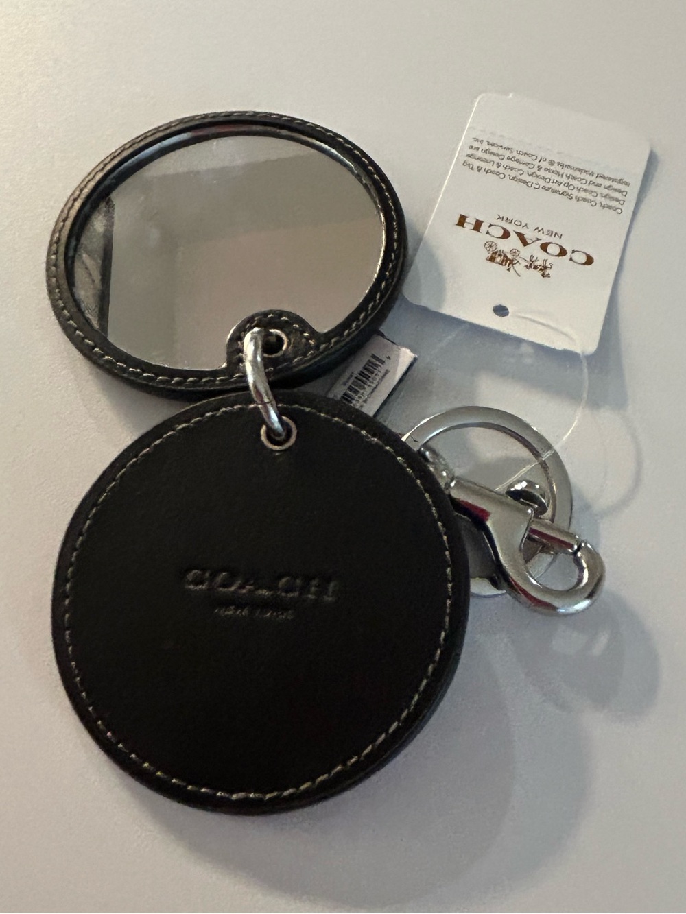 Coach NY Mirror Bag Charm With Hearts &Bolt neon-colored lightning boltsNWT - Picture 2 of 16